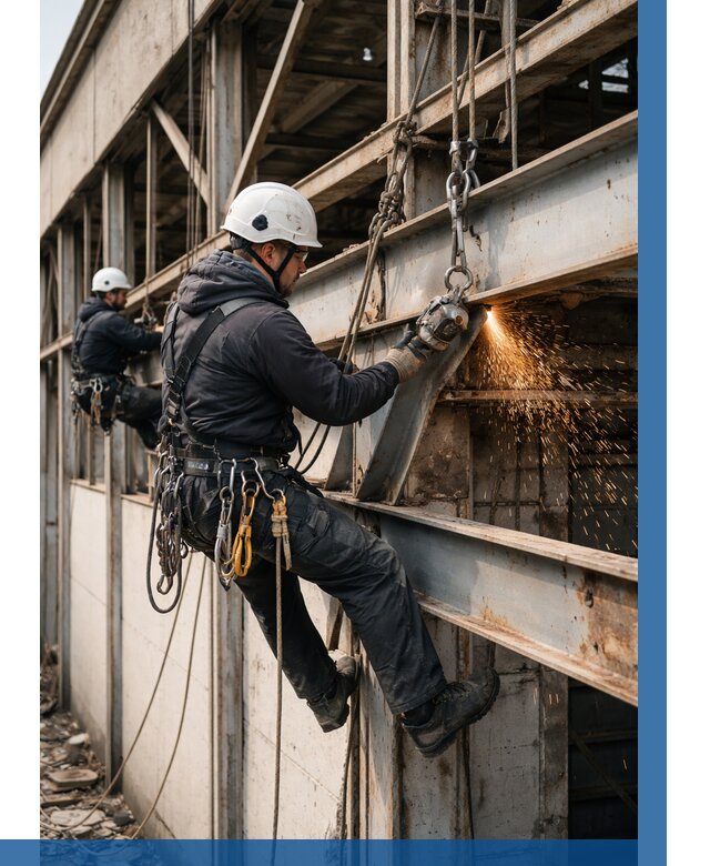 Демонтаж металлоконструкций на высоте в Апатитах от 6742р. |ВЫСОТНИК-Птт