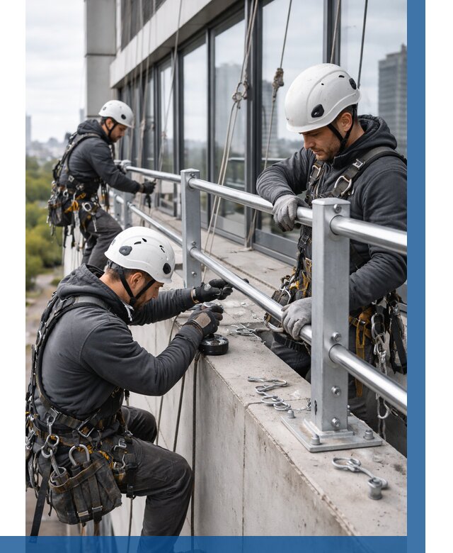 Монтаж ограждений на высоте в Апатитах, от 1245 р. | ВЫСОТНИК-Птт