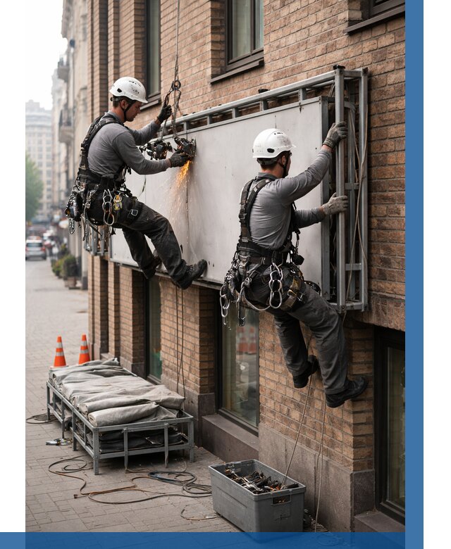 Демонтаж рекламной вывески в Апатитах от 6742 р. | ВЫСОТНИК-Птт