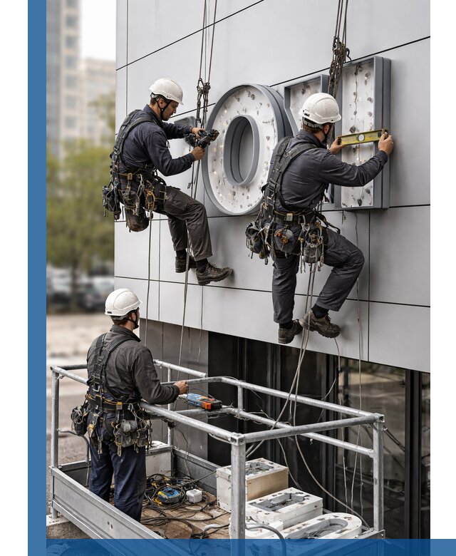 Профессиональный монтаж световых букв в Апатитах под ключ