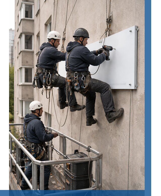 Монтаж табличек и указателей в Апатитах от 3630 р. | ВЫСОТНИК-Птт