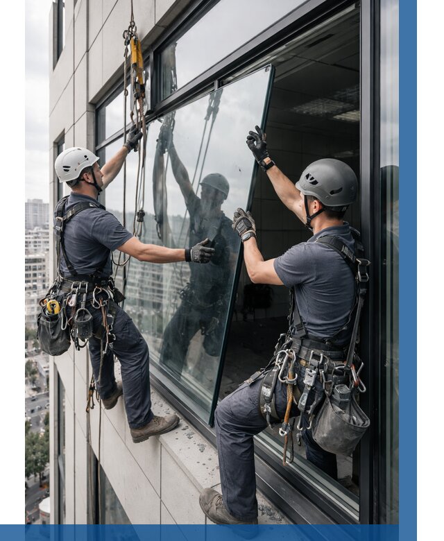 Замена стеклопакетов на высоте в Апатитах от 5705 р. | ВЫСОТНИК-Птт