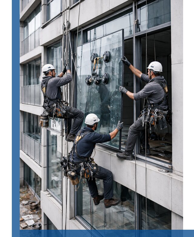 Фасадное остекление и монтаж витражей зданий в Апатитах под ключ
