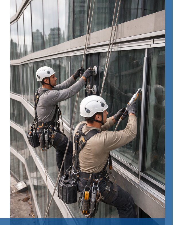 Радиусное остекление фасада в Апатитах от 12446 р. | ВЫСОТНИК-Птт