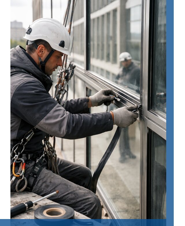 Ремонт витражных конструкций в Апатитах от 3630 р. | ВЫСОТНИК-Птт