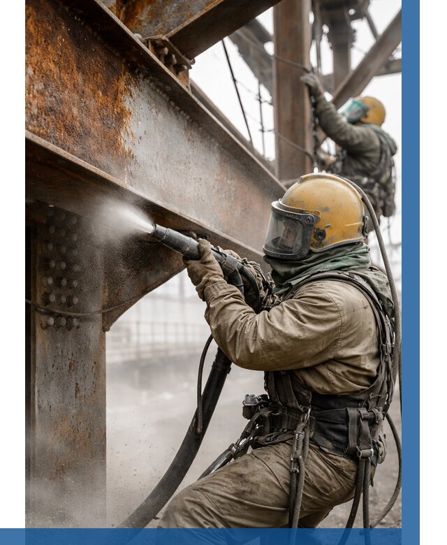 Пескоструйная очистка металлоконструкций в Апатитах по 622 р.  ВЫСОТНИК-Птт