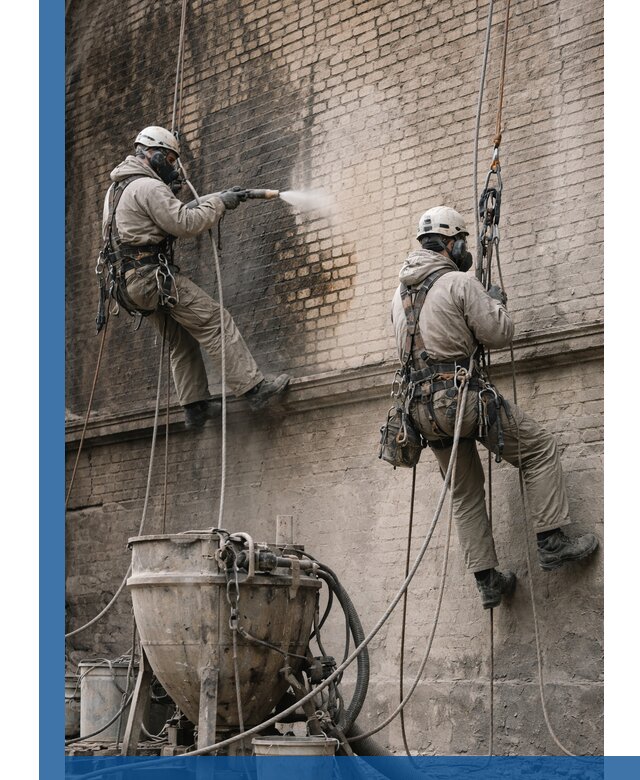 Пескоструйная очистка фасадов в Апатитах профессионально