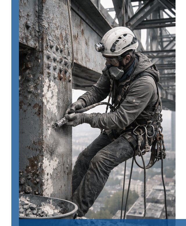 Удаление старой краски с металлических конструкций в Апатитах