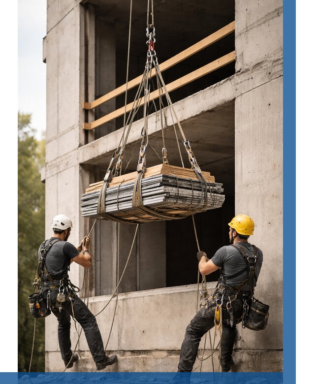 Подъем материала на этаж веревками в Апатитах от 1556 р. | ВЫСОТНИК-Птт