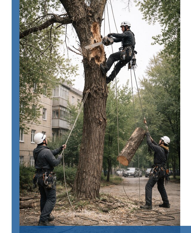Срочное удаление аварийных деревьев в Апатитах с гарантией безопасности