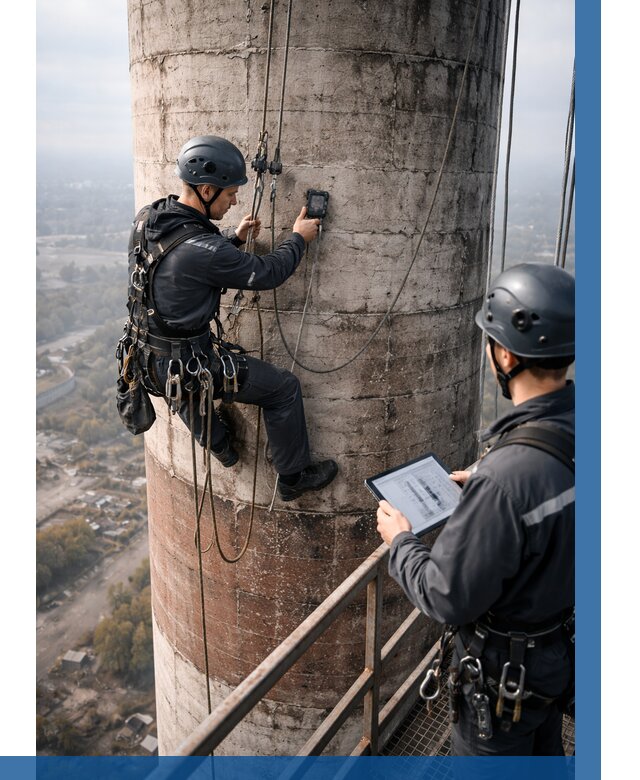 Обследование дымовой трубы в Апатитах от 8298 р. | ВЫСОТНИК-Птт