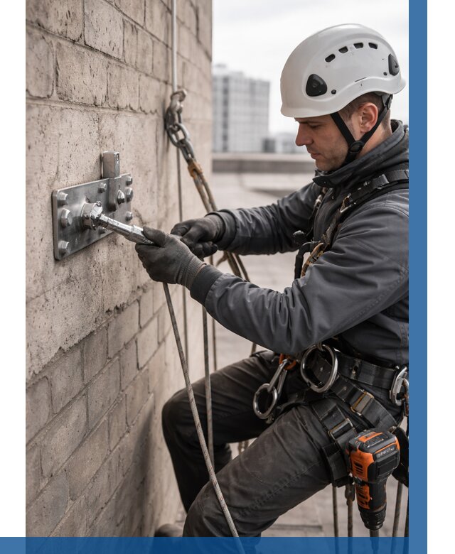 Установка анкерных точек в Апатитах от 3630 р. | ВЫСОТНИК-Птт