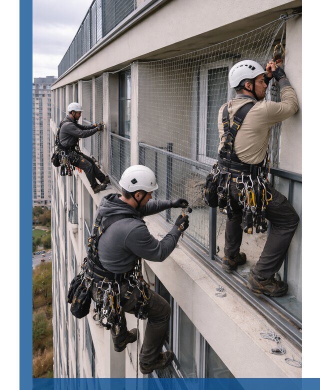 Профессиональный монтаж защитной сетки от птиц в Апатитах